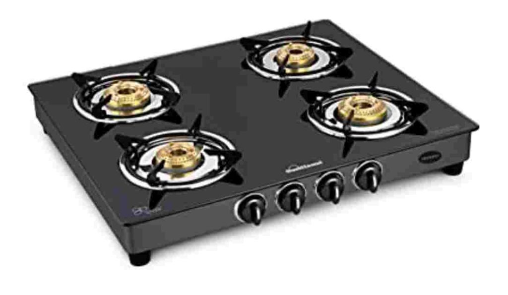 Sunflame Diamond BK Glass Gas Stove