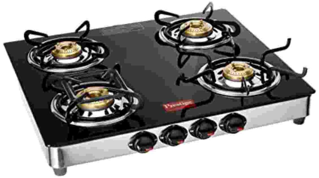 Prestige Marvel Glass Top 4 Burner Gas Stove