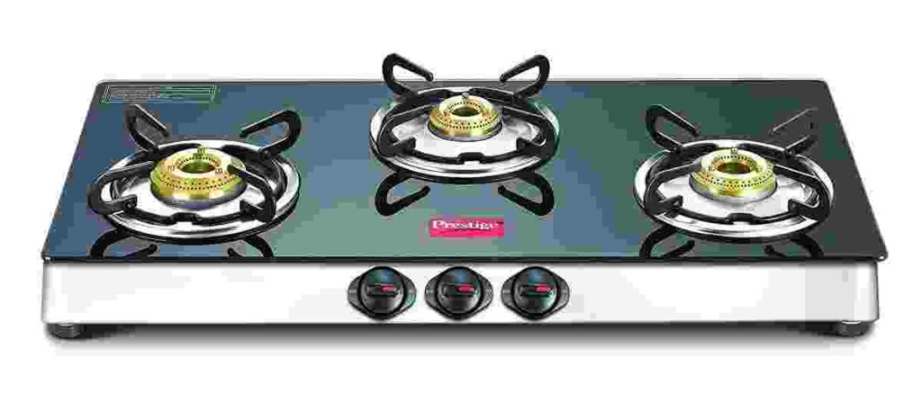 Prestige Marvel Glass Top 3 Burner Gas Stove