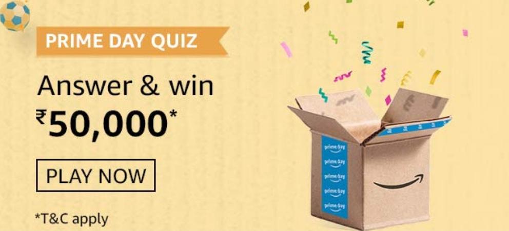 Amazon Prime Day Sale 2021 Quiz Answers (App Only) - Win Prizes