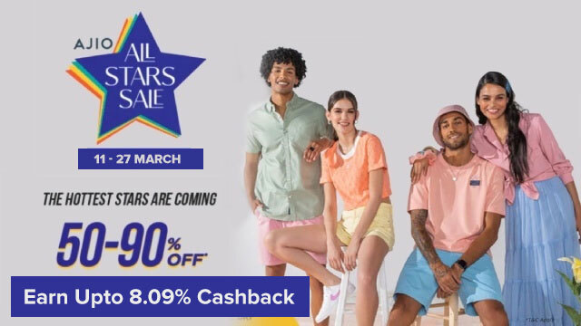 Ajio All Stars Sale Offers : Upto 90% Discount