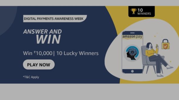 Amazon Pay Digital Payments Awareness Week Quiz Answers Today