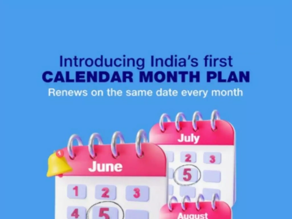 Jio, Airtel, and Vi get New Calendar Month Validity Prepaid Recharge Plans