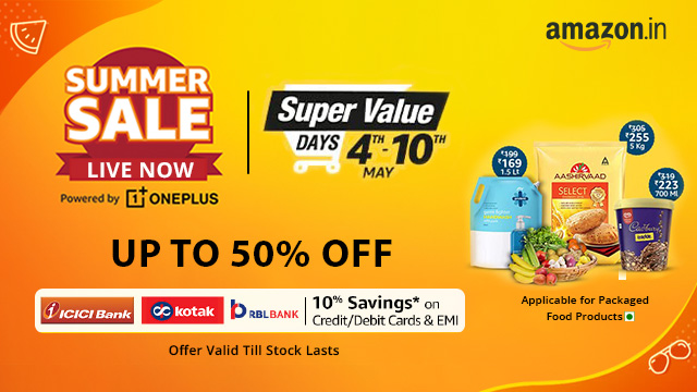 Amazon Super Value Days Sale : UPTO 50% OFF on Groceries