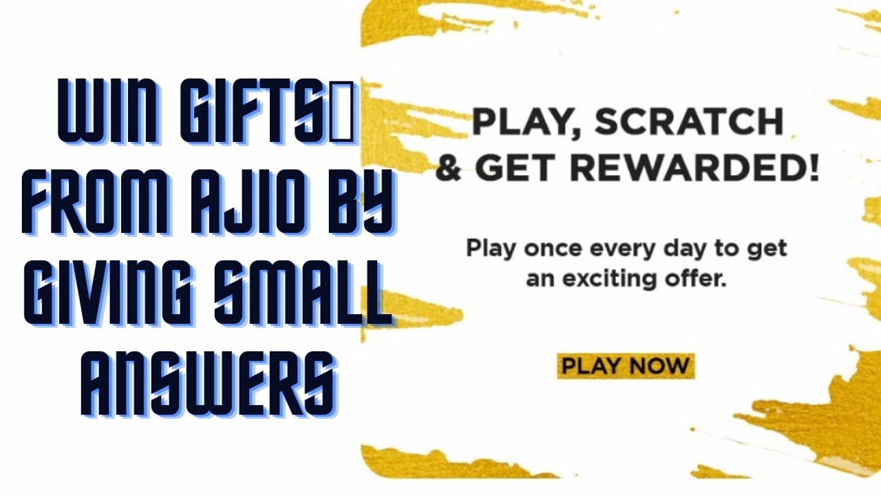 Ajio Quiz Answers Today : Win Scratch Cards, Points & Rewards.