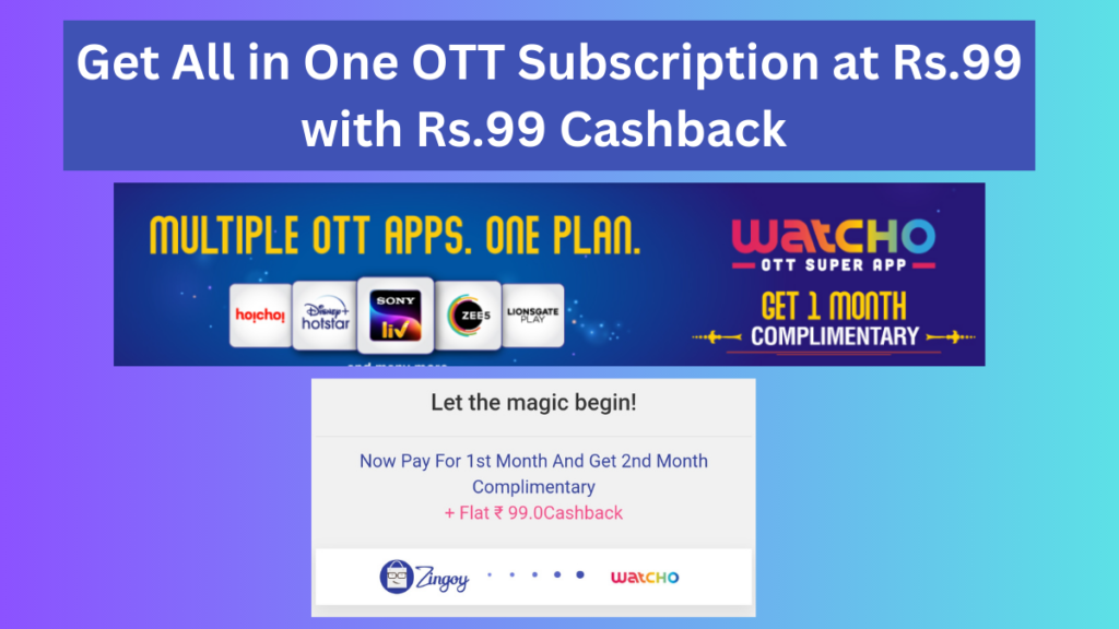All in One OTT Subscription Offer with 1 month free OTT bundle subscription offer