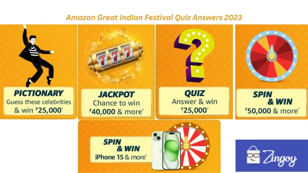 Amazon Great Indian Festival Quiz Answers 2023