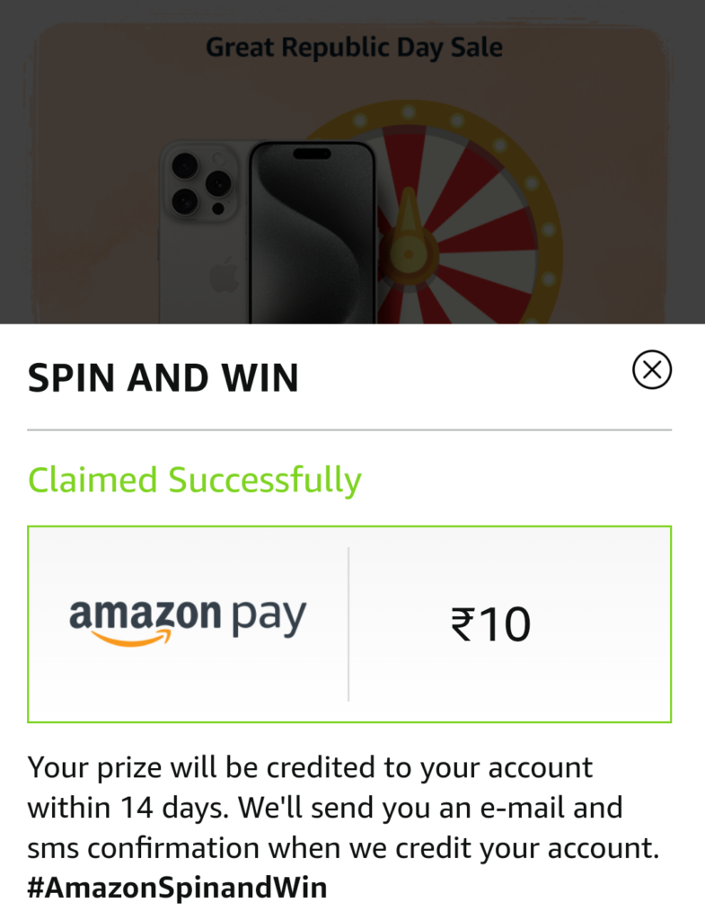 won ₹10 in amazon republic day quiz 2024