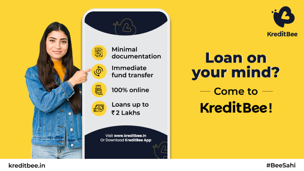 KreditBee Coupon Code for 100% off on Processing Fee