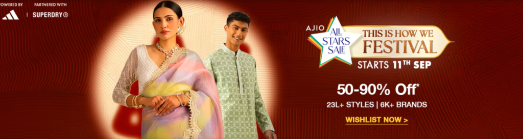 Ajio All Stars Sale 2025 September