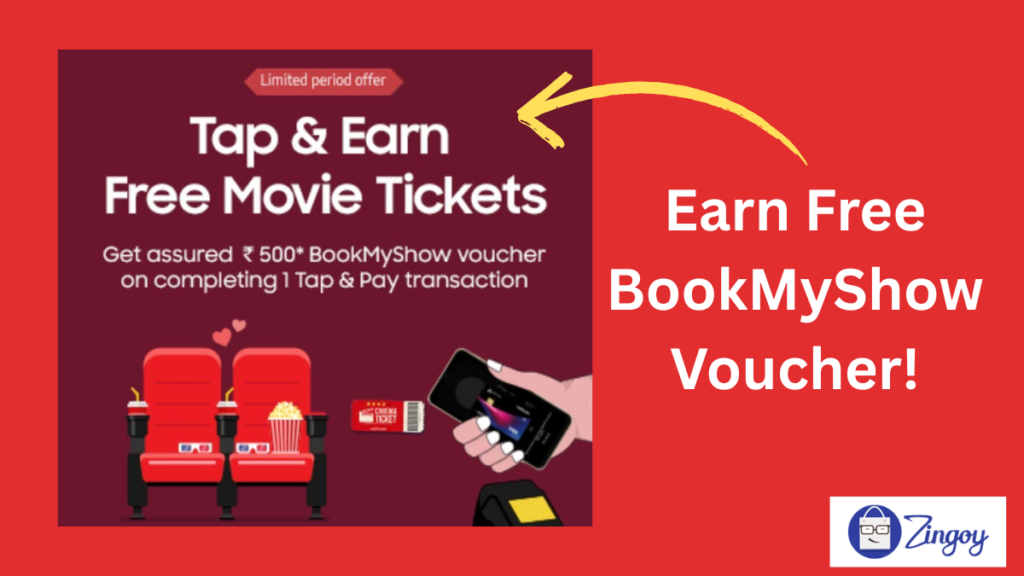 Samsung Wallet Offer Tap & Pay to Earn Free BookMyShow Voucher