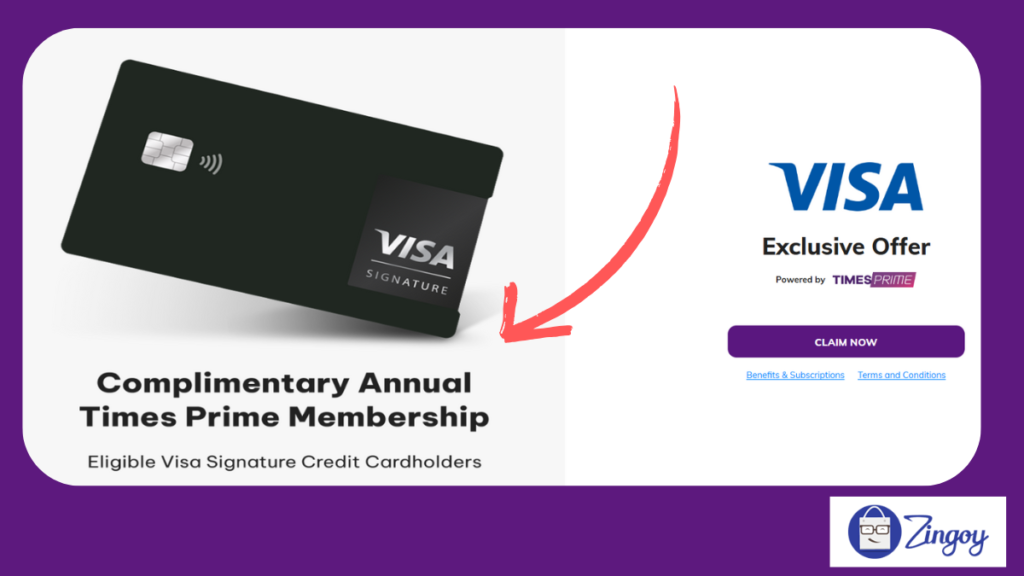 Free Timesprime Membership Offer on Visa Cards! (till March 2026)