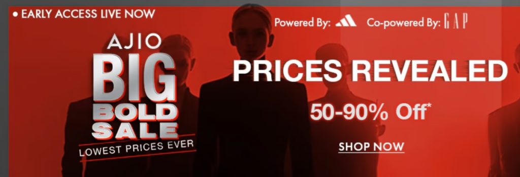 AJIO BIG BOLD Sale 2025 - Discount and offers