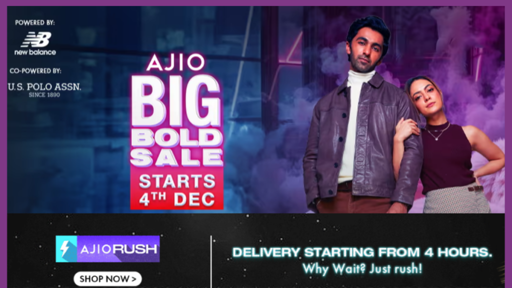 Ajio Big Bold Sale dates, sale prices, offers, discounts and coupon codes to use.