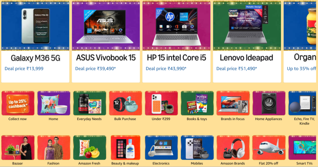 Top Deals in Amazon Great Indian Festival Sale 2025