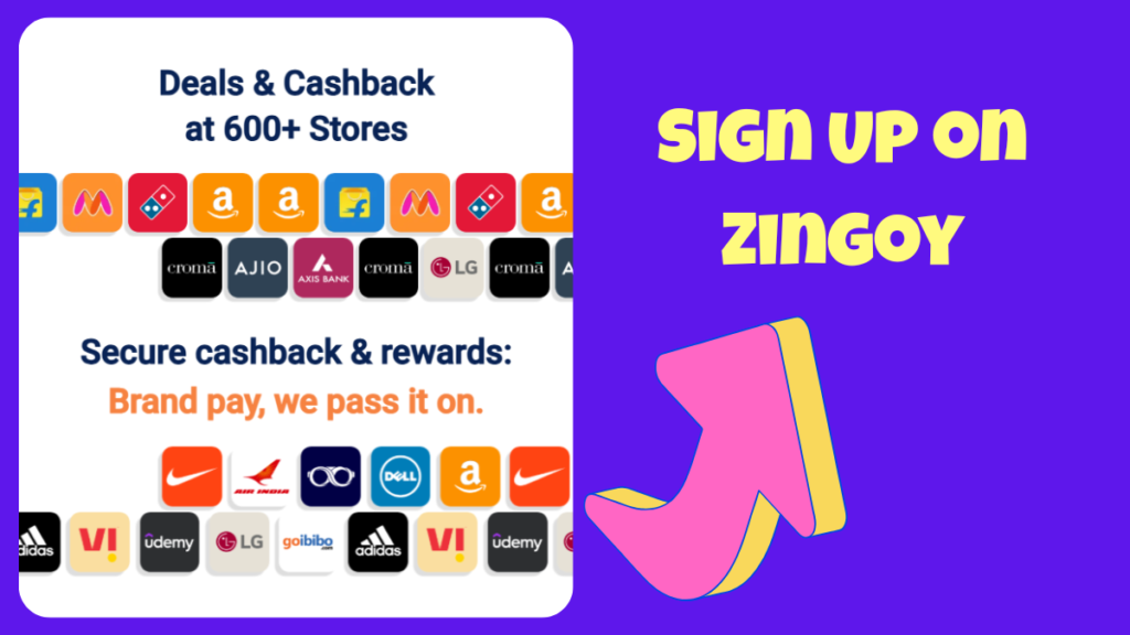 Sign up on Zingoy for Cashback on Amazon
