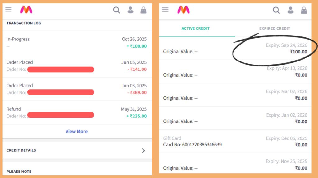 How to Check Myntra Gift Card Expiry or Myntra Credit Expiry?