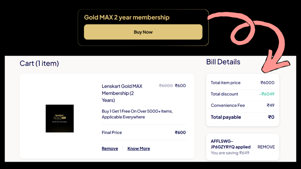 How to Get Lenskart Gold Max Membership Free for 2 Years?
