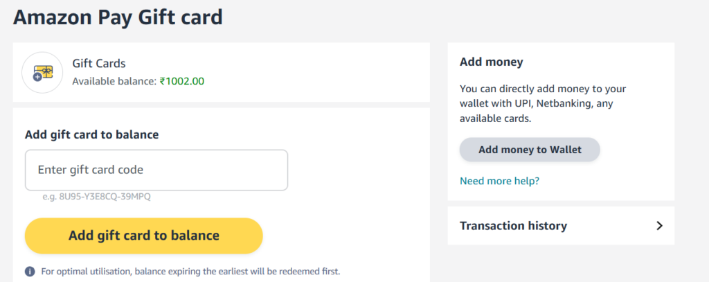 How to Redeem Amazon Pay Gift Cards?