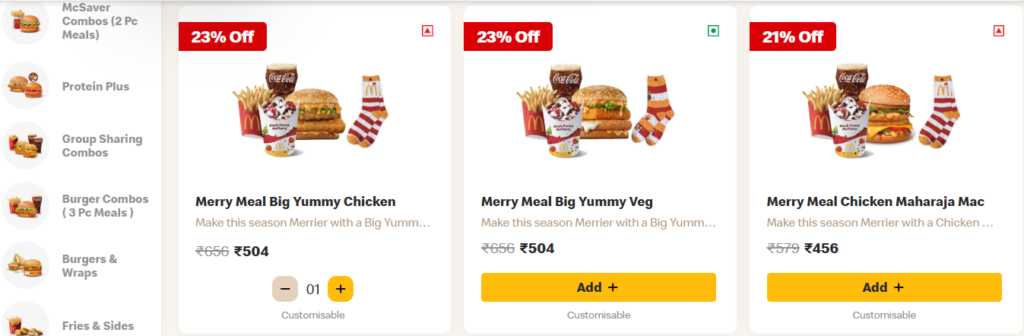 Free McDonald’s Santa Socks are available on Which Meals? MCD Merry Meals 
