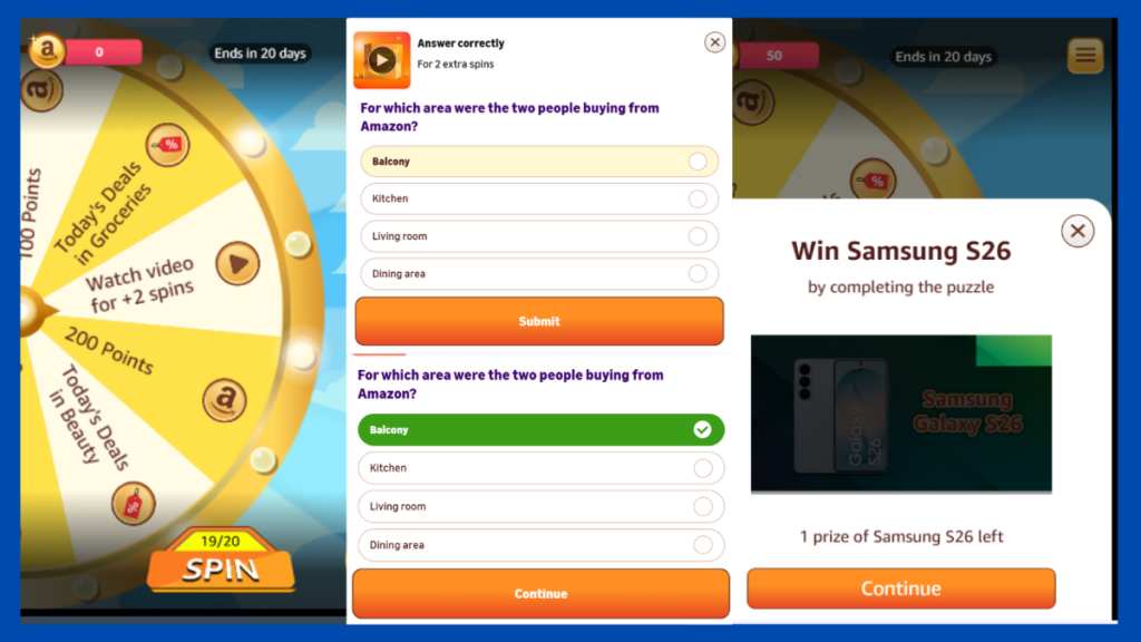 Amazon The Mega Wheel Rush: Great Summer Sale 2026 Spin & Win Samsung S26 & more 