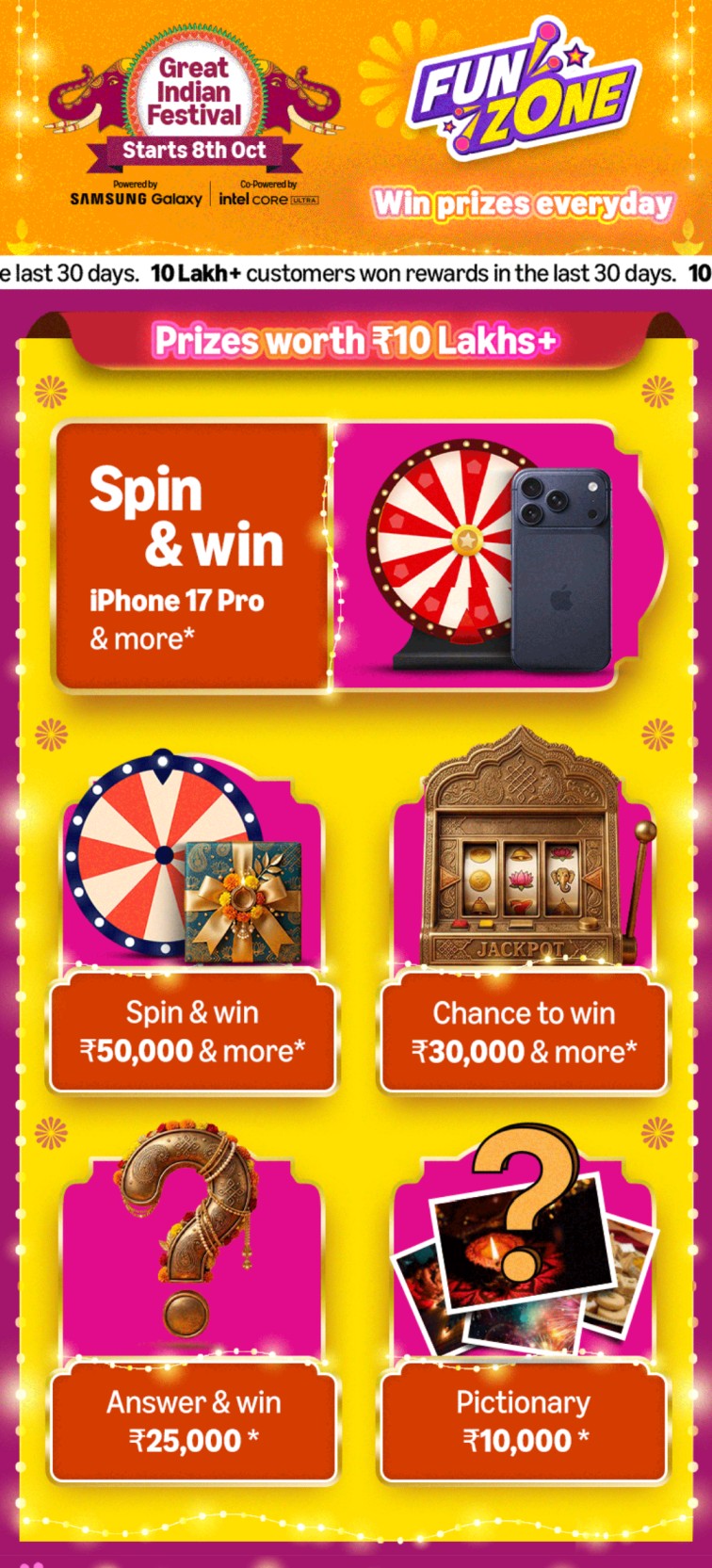 Amazon Great Indian Festival Quiz Answers 2026 (All Correct): Win iPhone 17 Pro, ₹25000 Amazon Pay Cashback, and much more!